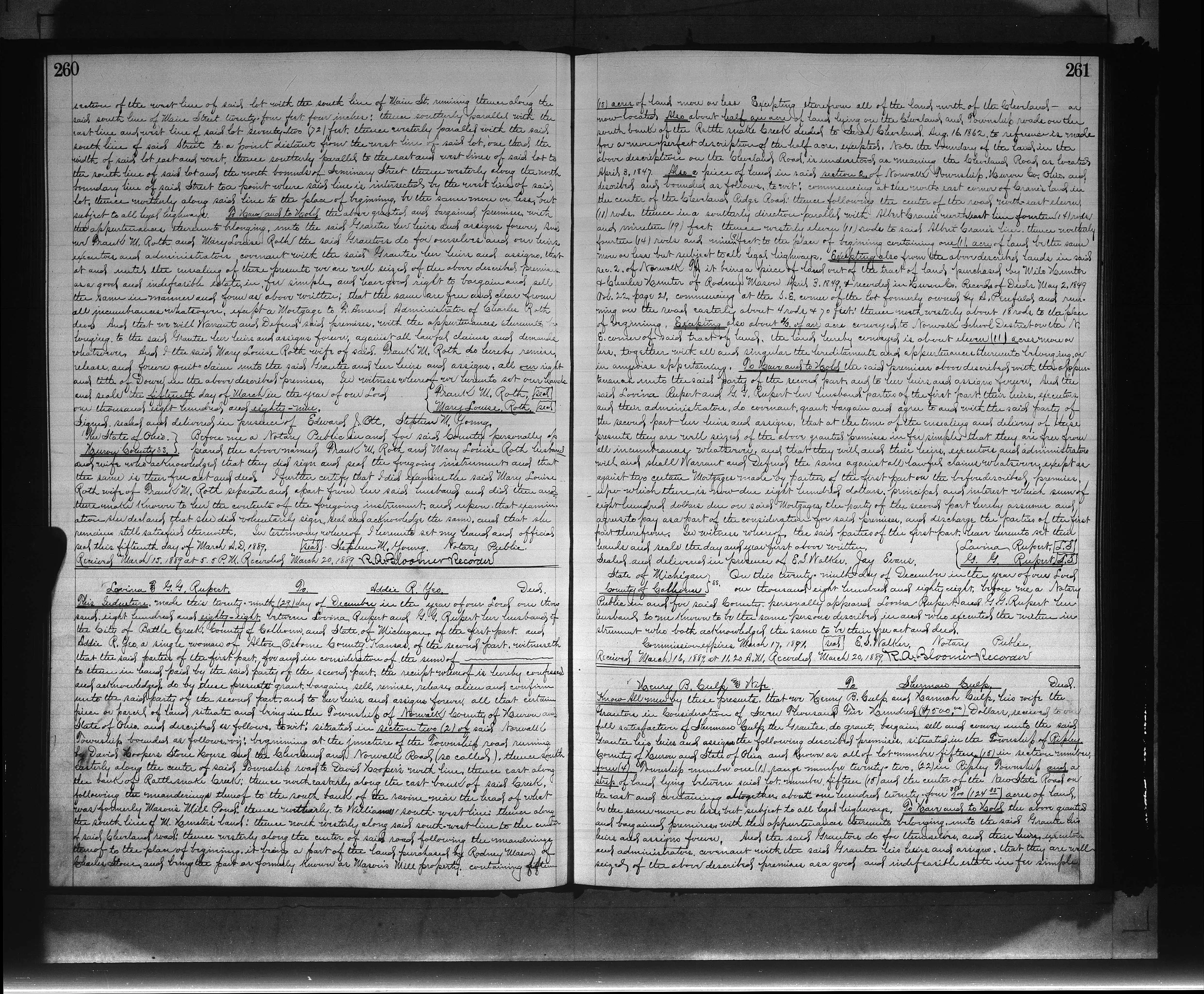 Greenberry G. Rupert & Lavina Hyre Rupert 15 Acres Sold To Addie Yeo, 12-29-1888